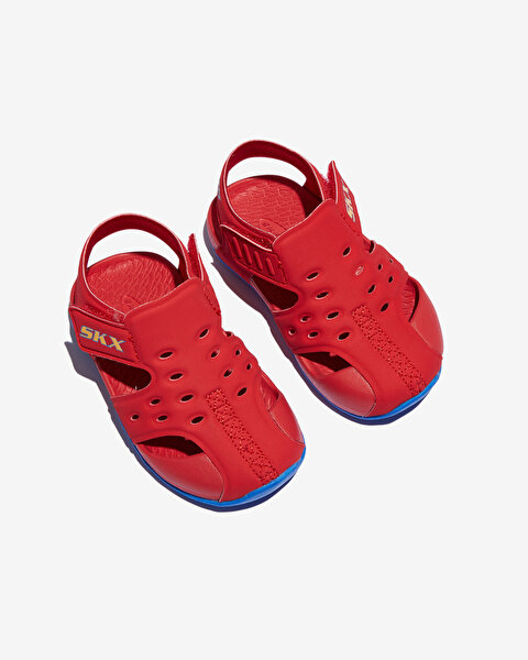 Skechers Side Wave Küçük Erkek Çocuk Kırmızı Sandalet 92330N RDBL-5
