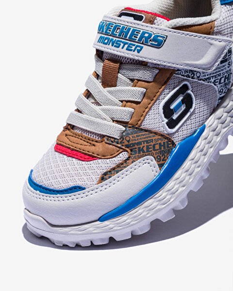 Skechers Skechers Monster - Krovon Büyük Erkek Çocuk Bej Spor Ayakkabı 403684L TPMT-7