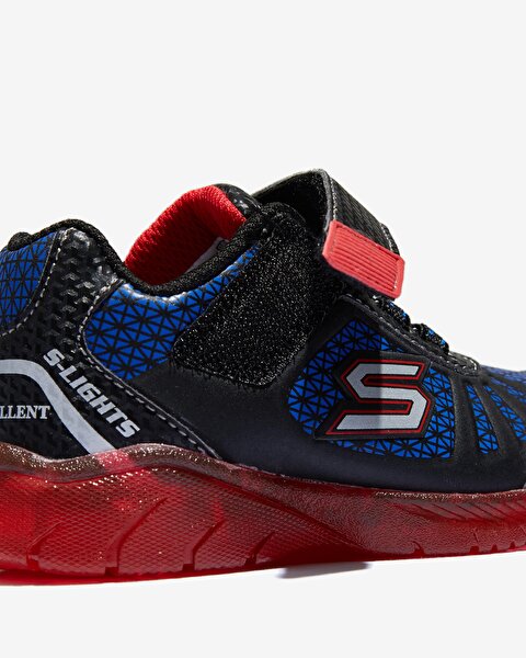 Skechers Illumi - Brights Küçük Erkek Çocuk Siyah Işıklı Spor Ayakkabı 401520N BKRB-8