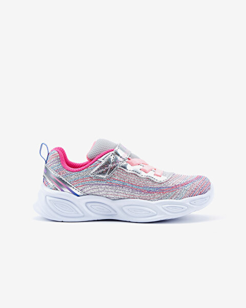 Skechers Shimmer Beams  -  Sparkle Glow Küçük Kız Çocuk Gri Işıklı Spor Ayakkabı 20300N SMLT-2