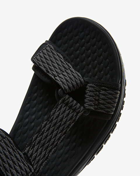 Skechers Lomell  -  Rip Tide Erkek Siyah Sandalet 204351 BKGY-7