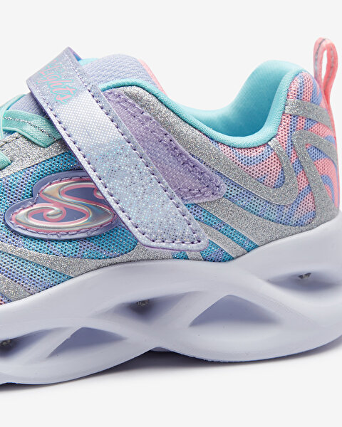 Skechers Twisty Brights  -  Dazzle Flash Küçük Kız Çocuk Gri Işıklı Spor Ayakkabı 302305N SMLT-7