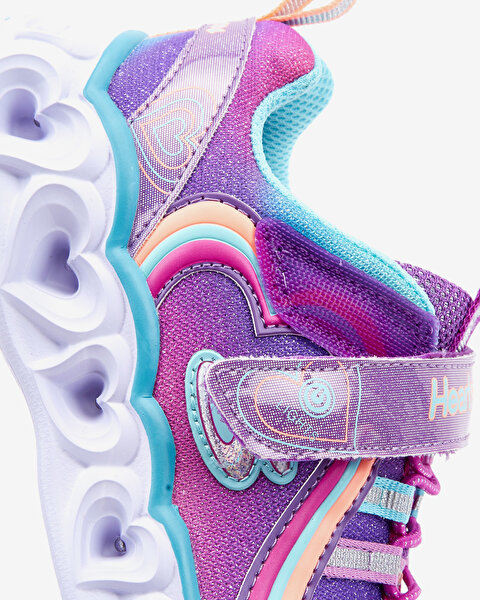 Skechers Heart Lights  -  Rainbow Lux Büyük Kız Çocuk Mor Işıklı Spor Ayakkabı 302308L PRMT-7