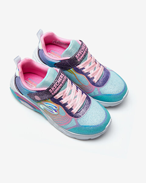 Skechers Rainbow Racer - Nova Blitz Büyük Kız Çocuk Çok Renkli Işıklı Spor Ayakkabı 302309L MLT-6