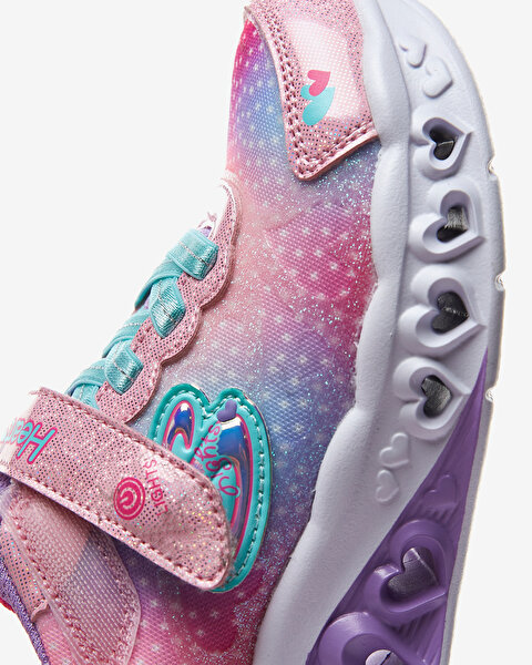 Skechers Flutter Heart Lights - Simply Love Büyük Kız Çocuk Pembe Işıklı Spor Ayakkabı 302315L PKMT-8