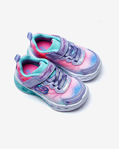 Skechers Flutter Heart Lights - Simply L Küçük Kız Çocuk Mor Işıklı Spor Ayakkabı 302315N LVMT-6