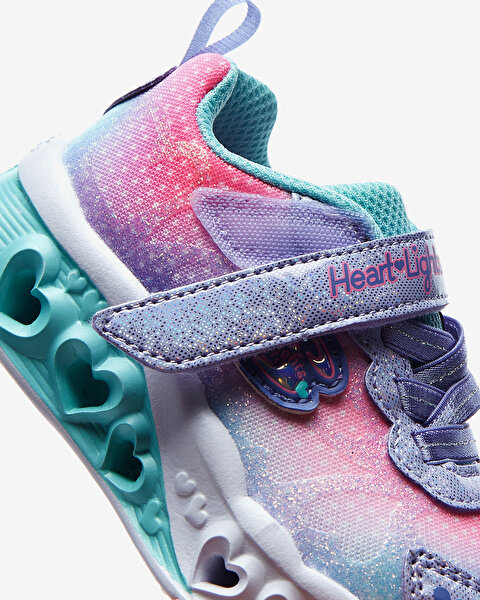 Skechers Flutter Heart Lights - Simply L Küçük Kız Çocuk Mor Işıklı Spor Ayakkabı 302315N LVMT-8