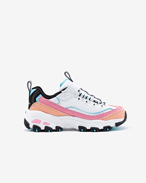 Skechers D'lites Büyük Kız Çocuk Beyaz Spor Ayakkabı 302526L WBPK-1