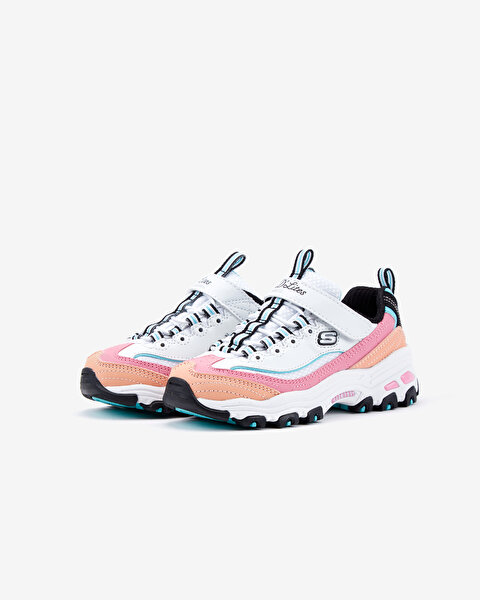 Skechers D'lites Büyük Kız Çocuk Beyaz Spor Ayakkabı 302526L WBPK-2