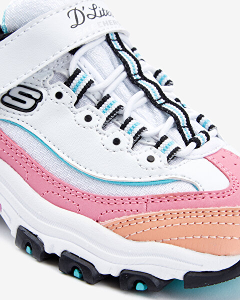 Skechers D'lites Büyük Kız Çocuk Beyaz Spor Ayakkabı 302526L WBPK-6