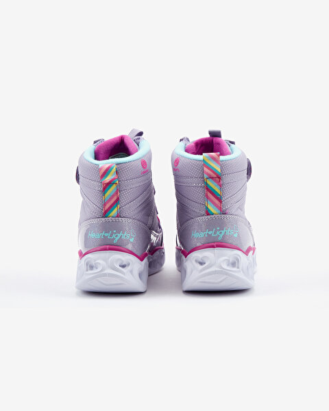 Skechers Heart Lights - Sweet Styling Büyük Kız Çocuk Mor Işıklı Bot 302668L LVMT-5