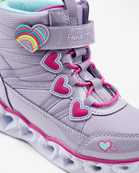 Skechers Heart Lights - Sweet Styling Büyük Kız Çocuk Mor Işıklı Bot 302668L LVMT-7