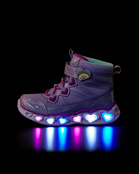Skechers Heart Lights - Sweet Styling Büyük Kız Çocuk Mor Işıklı Bot 302668L LVMT-9