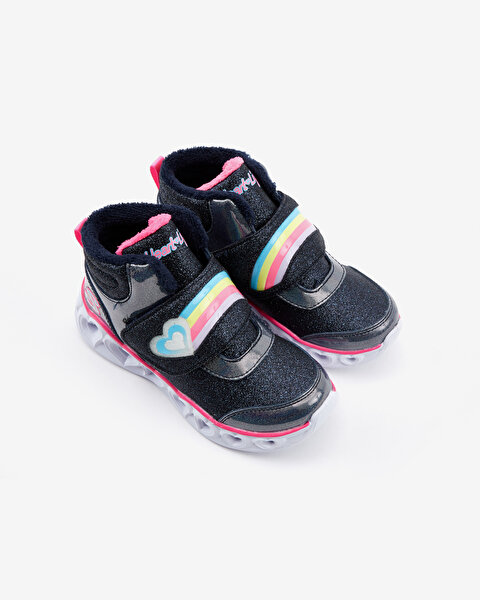 Skechers Heart Lights - Brilliant Rainbow Büyük Kız Çocuk Mavi Işıklı Bot 302669L NVPK-6