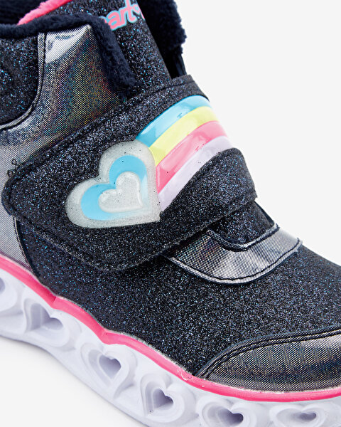 Skechers Heart Lights - Brilliant Rainbow Büyük Kız Çocuk Mavi Işıklı Bot 302669L NVPK-8