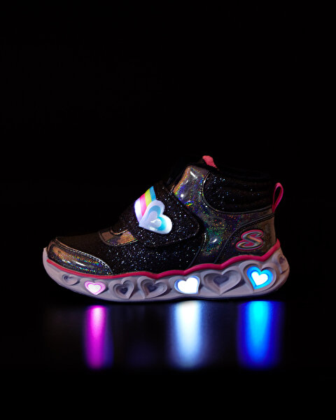 Skechers Heart Lights - Brilliant Rainbow Büyük Kız Çocuk Mavi Işıklı Bot 302669L NVPK-9