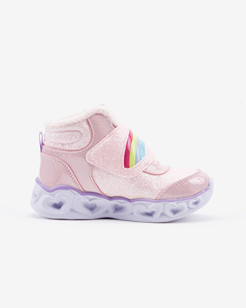 Skechers Heart Lights - Brilliant Rainbow Küçük Kız Çocuk Pembe Işıklı Bot 302669N PKLV-2