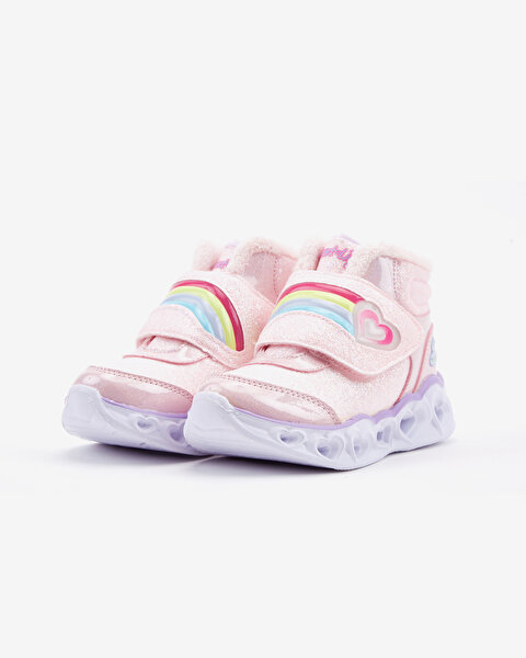 Skechers Heart Lights - Brilliant Rainbow Küçük Kız Çocuk Pembe Işıklı Bot 302669N PKLV-3