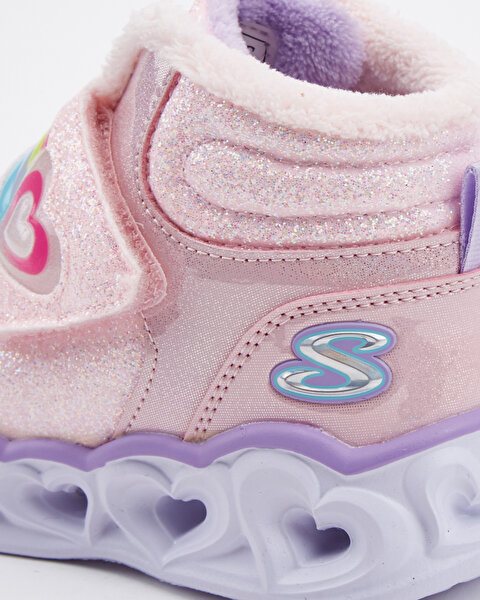 Skechers Heart Lights - Brilliant Rainbow Küçük Kız Çocuk Pembe Işıklı Bot 302669N PKLV-7