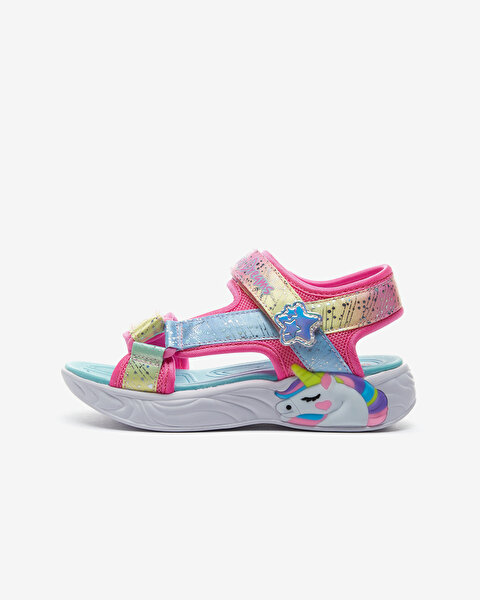 Skechers Unicorn Dreams Sandal Büyük Kız Çocuk Pembe Işıklı Sandalet 302682L PKMT