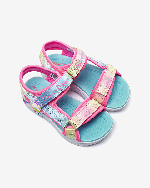Skechers Unicorn Dreams Sandal Büyük Kız Çocuk Pembe Işıklı Sandalet 302682L PKMT-6