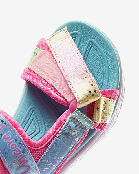 Skechers Unicorn Dreams Sandal Büyük Kız Çocuk Pembe Işıklı Sandalet 302682L PKMT-8