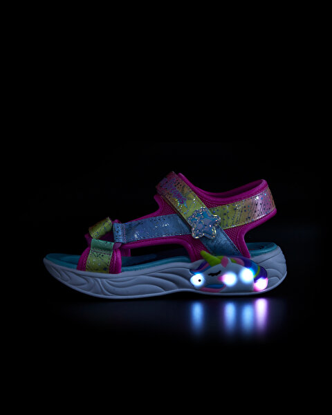 Skechers Unicorn Dreams Sandal Büyük Kız Çocuk Pembe Işıklı Sandalet 302682L PKMT-9
