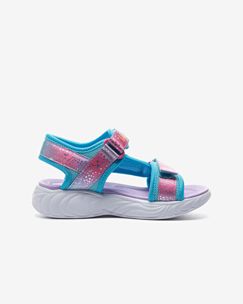 Skechers Unicorn Dreams Sandal Büyük Kız Çocuk Mor Işıklı Sandalet 302682L PRMT-2