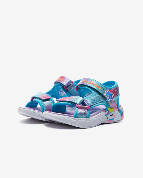 Skechers Unicorn Dreams Sandal Büyük Kız Çocuk Mor Işıklı Sandalet 302682L PRMT-3
