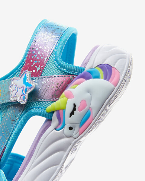 Skechers Unicorn Dreams Sandal Büyük Kız Çocuk Mor Işıklı Sandalet 302682L PRMT-7