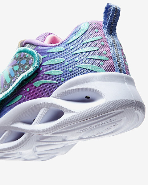 Skechers Twisty Brights  -  Wingin' It Küçük Kız Çocuk Gri Işıklı Spor Ayakkabı 302754N SLLV-8