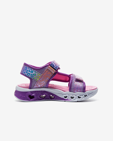 Skechers Flutter Hearts Sandal Büyük Kız Çocuk Mor Işıklı Sandalet 302967L LVMT-2