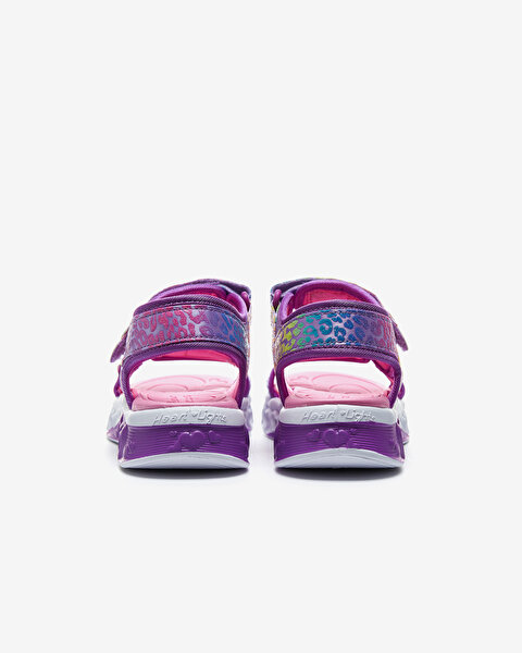 Skechers Flutter Hearts Sandal Büyük Kız Çocuk Mor Işıklı Sandalet 302967L LVMT-5