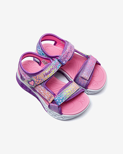 Skechers Flutter Hearts Sandal Büyük Kız Çocuk Mor Işıklı Sandalet 302967L LVMT-6