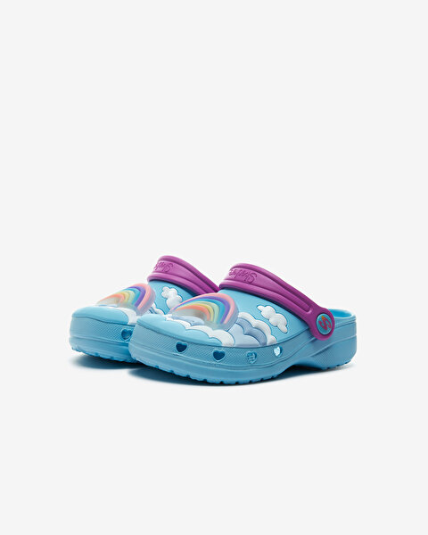 Skechers Heart Charmer Küçük Kız Çocuk Mavi Işıklı Terlik 308027N BLMT-3