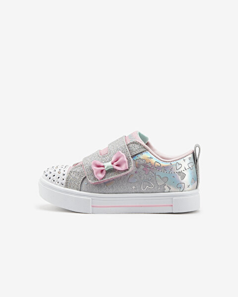 Skechers Twinkle Sparks - Heather Charme Küçük Kız Çocuk Gri Işıklı Spor Ayakkabı 314788N GYSL