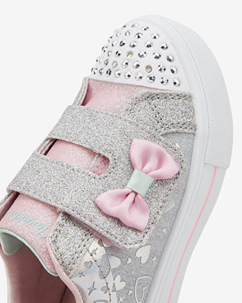 Skechers Twinkle Sparks - Heather Charme Küçük Kız Çocuk Gri Işıklı Spor Ayakkabı 314788N GYSL-7