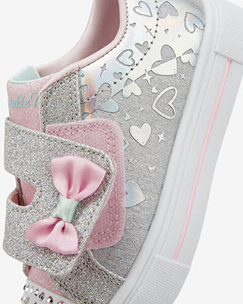 Skechers Twinkle Sparks - Heather Charme Küçük Kız Çocuk Gri Işıklı Spor Ayakkabı 314788N GYSL-8