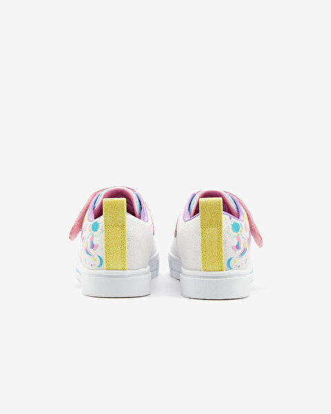 Skechers Twinkle Sparks - Unicorn Charme Büyük Kız Çocuk Beyaz Işıklı Spor Ayakkabı 314789L WMLT-5