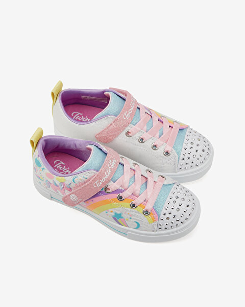 Skechers Twinkle Sparks - Unicorn Charme Büyük Kız Çocuk Beyaz Işıklı Spor Ayakkabı 314789L WMLT-6