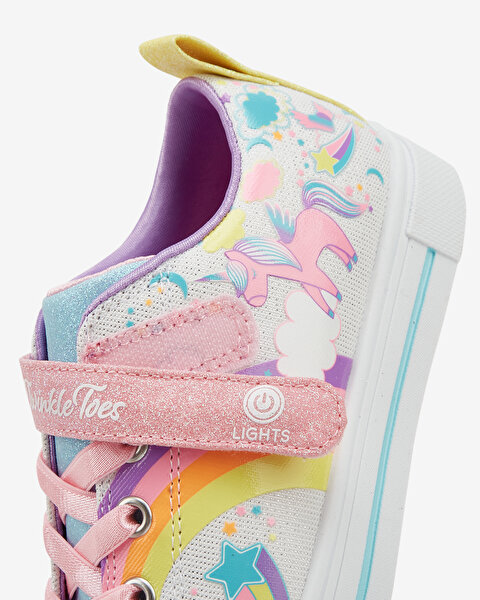 Skechers Twinkle Sparks - Unicorn Charme Büyük Kız Çocuk Beyaz Işıklı Spor Ayakkabı 314789L WMLT-7