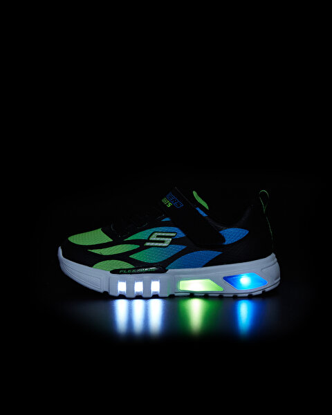 Skechers Flex - Glow  -  Dezlom Küçük Erkek Çocuk Siyah Işıklı Spor Ayakkabı 400016N BBLM-9