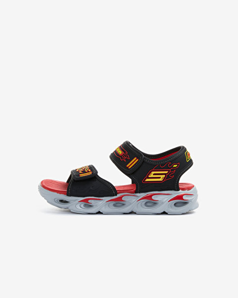 Skechers Thermo - Splash  -  Heat - Flo Büyük Erkek Çocuk Siyah Işıklı Sandalet 400109L BKRD