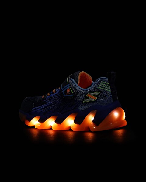 Skechers S Lights - Mega - Surge Büyük Erkek Çocuk Lacivert Işıklı Spor Ayakkabı 400130L NVOR-9