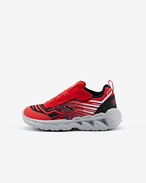 Skechers Magna - Lights Küçük Erkek Çocuk Kırmızı Işıklı Spor Ayakkabı 401503N RDBK