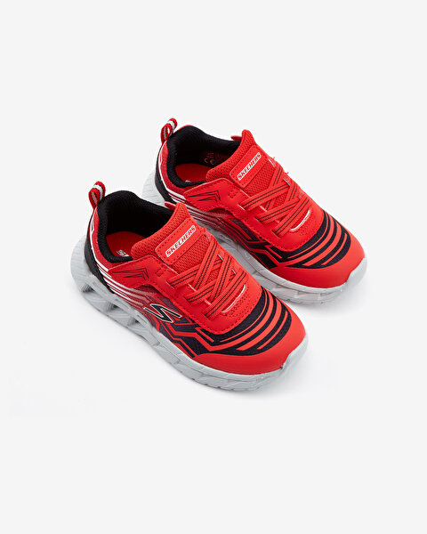 Skechers Magna - Lights Küçük Erkek Çocuk Kırmızı Işıklı Spor Ayakkabı 401503N RDBK-6