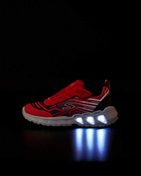 Skechers Magna - Lights Küçük Erkek Çocuk Kırmızı Işıklı Spor Ayakkabı 401503N RDBK-9