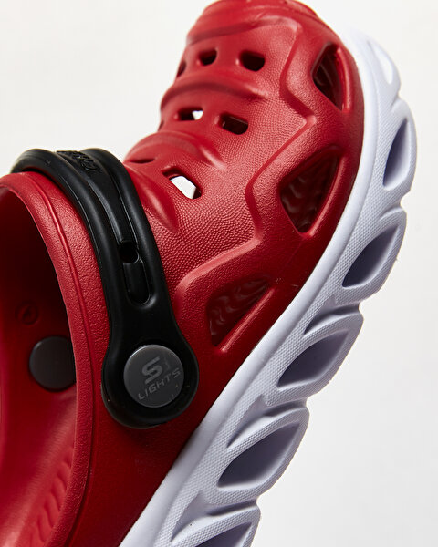 Skechers Hypno - Splash  -  Razder Küçük Erkek Çocuk Kırmızı Işıklı Terlik 402000N RED-9