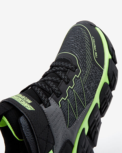 Skechers Tech - Grip Büyük Erkek Çocuk Gri/siyah/yeşil Bot 403806L CBLM-6
