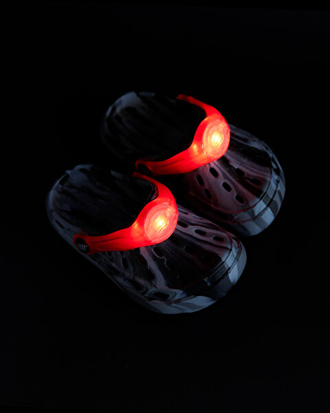 Skechers Swifters Küçük Erkek Çocuk Gri Işıklı Terlik 406458N CCBK-9